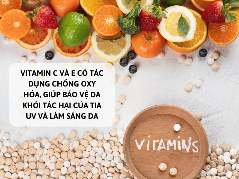 bổ sung vitamin giúp trắng da