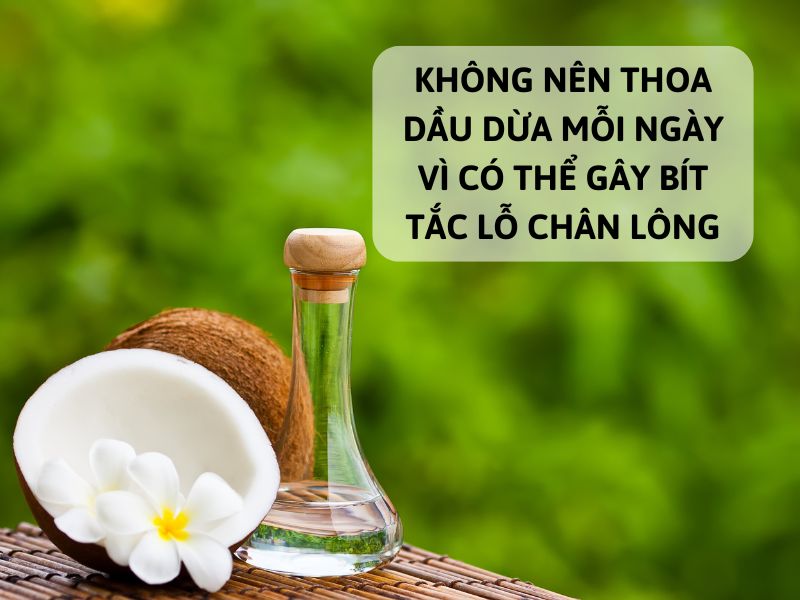 thoa dầu dừa lên mặt mỗi ngày có tốt không